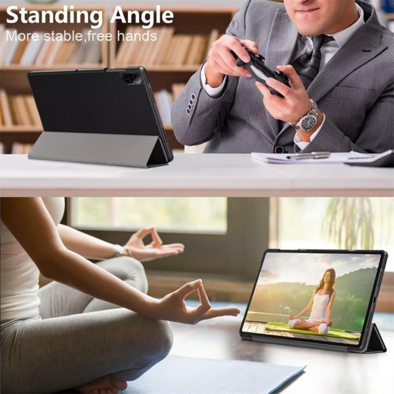 لحواسب Pad X8A 11 بوصة 2024، غطاء من الجلد الصناعي PU مع حامل قابلة للطي، أغلفة لوحية مع حامل، تفعيل وإيقاف تلقائي للنوم، واقي من الصدمات - Image 2