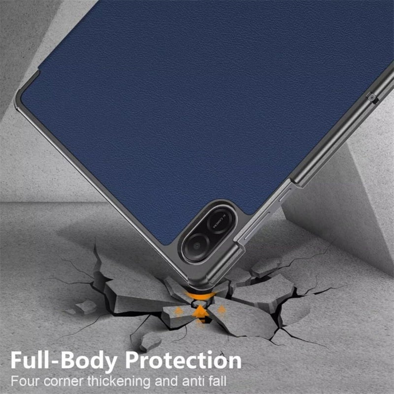 لحواسب Pad X8A 11 بوصة 2024، غطاء من الجلد الصناعي PU مع حامل قابلة للطي، أغلفة لوحية مع حامل، تفعيل وإيقاف تلقائي للنوم، واقي من الصدمات - Image 4