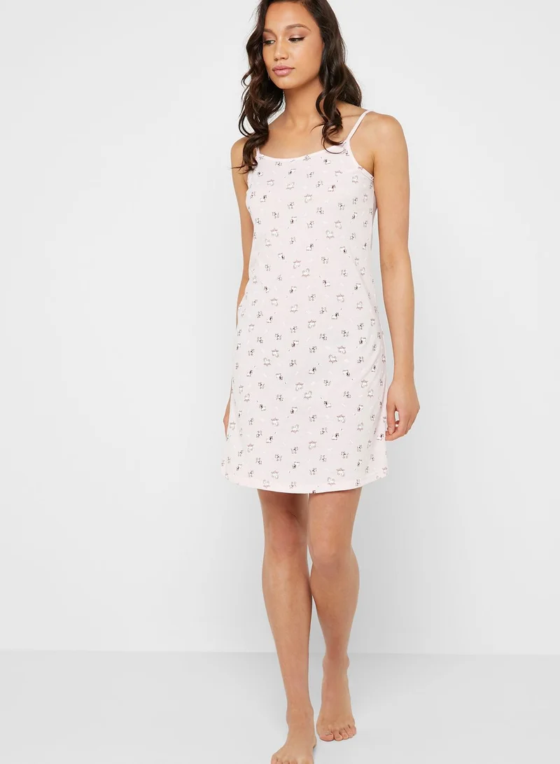 Lounge District Printed Nightdress
