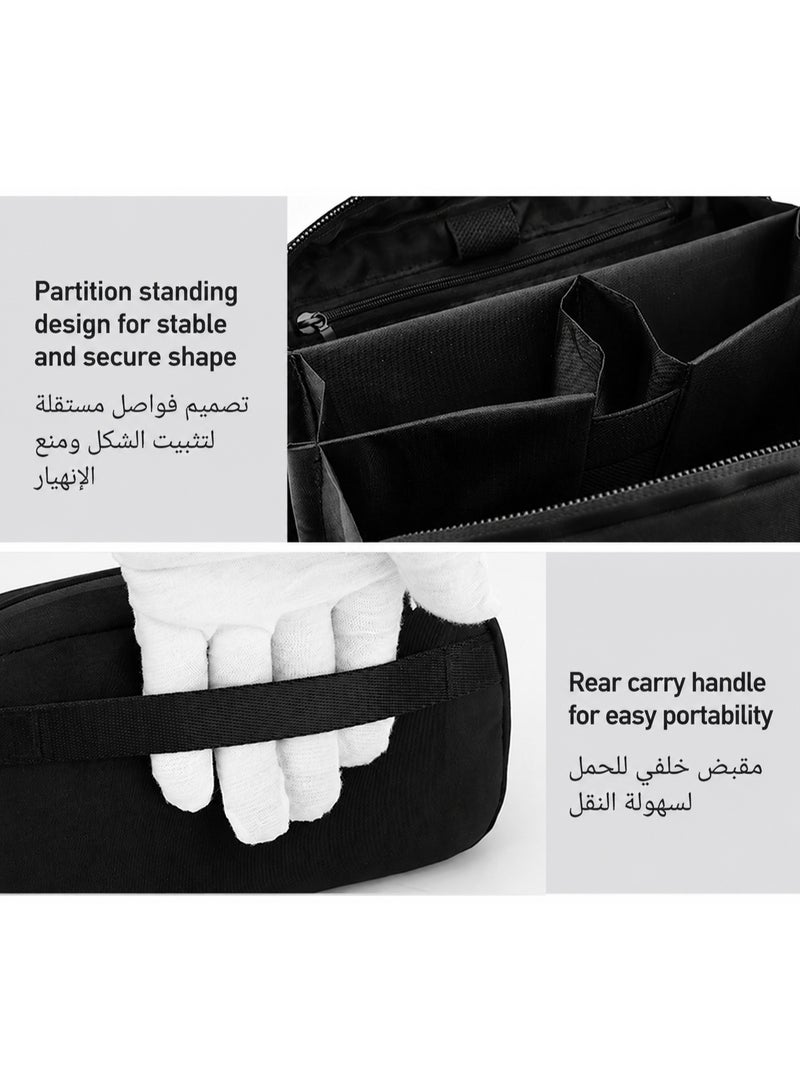 حقيبة تنظيم الإلكترونيات، حقيبة تخزين الكابلات متعددة الطبقات، حقيبة تنظيم ملحقات السفر الرقمية، حقيبة يد محمولة لحمل البطاقات - Image 4