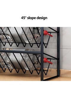 JCB CHIC 3-Tier Spice Rack, Metal Kitchen Storage Rack with Shelves for Spice Jar Sauce Can Oil Bottles, Multilayer Kitchen Countertop Seasoning Organizer (Black)  - Image 5