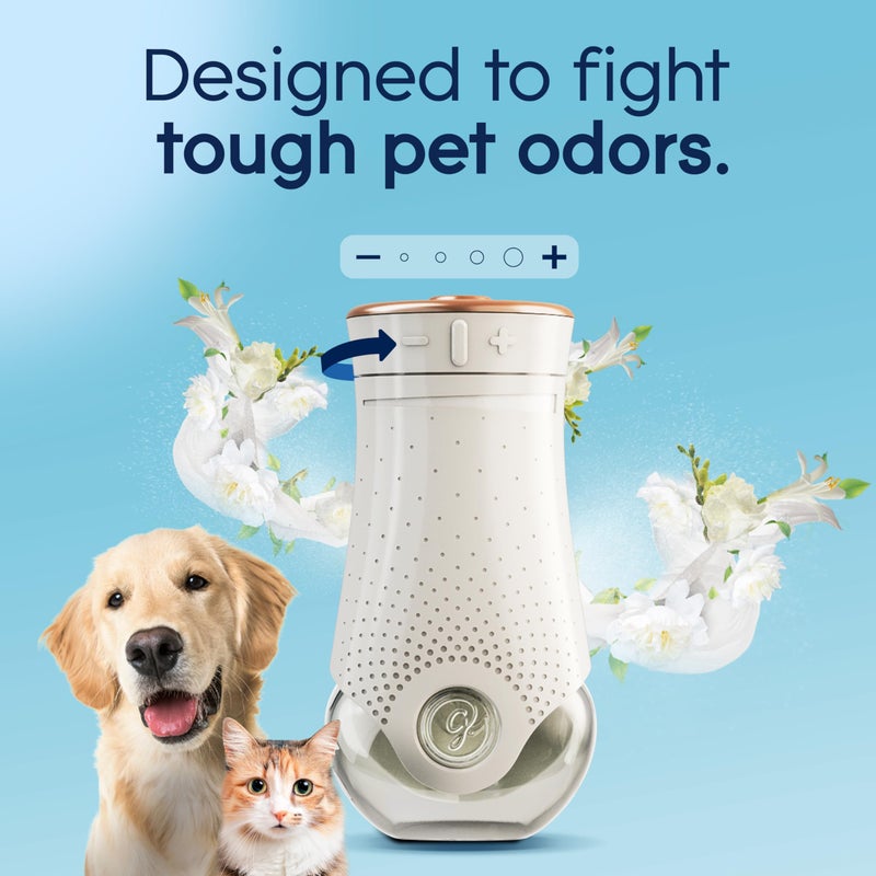 Glade PlugIns Refills Air Freshener Starter Kit, Pet Fresh Scent, Scented and Essential Oils for Home and Bathroom, 0.67 Fl Oz, 1 Warmer + 1 Refill - Image 2