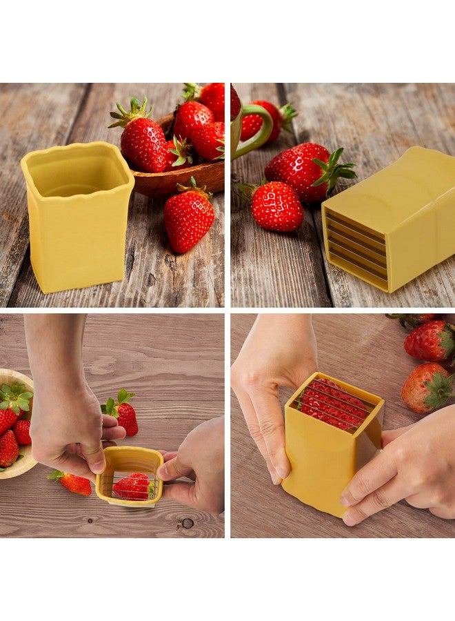 CEHNCEH 3PCS Strawberry Slicer: Fruit Slicer Cup, Strawberries Cutter Cup, Speed Cutter for Banana Grape Egg, Kitchen Portable Slicing Tool - Image 3