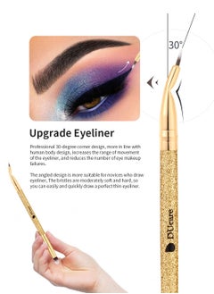 DUcare Eyeshadow Brushes Set Duo End Eye Makeup Brushes Professional Eyeshadow Brush set 5Pcs Travel Concealer Eyebrow Eyelash Eye Liners Blending  - Image 4