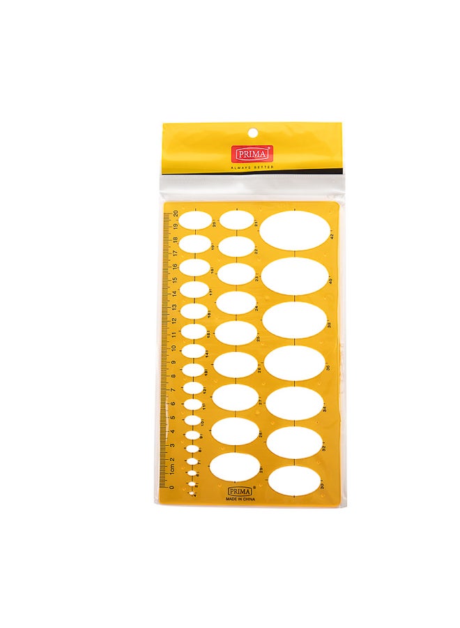 بريما مسطرة هندسية بلاستيكية عالية الدقة للرسم والتخطيط، علبة 12 قطعة، قوالب أشكال مريحة بلون أخضر زاهي مثالية للطلاب والمحترفين والمشروعات الفنية في السعودية - Image 3