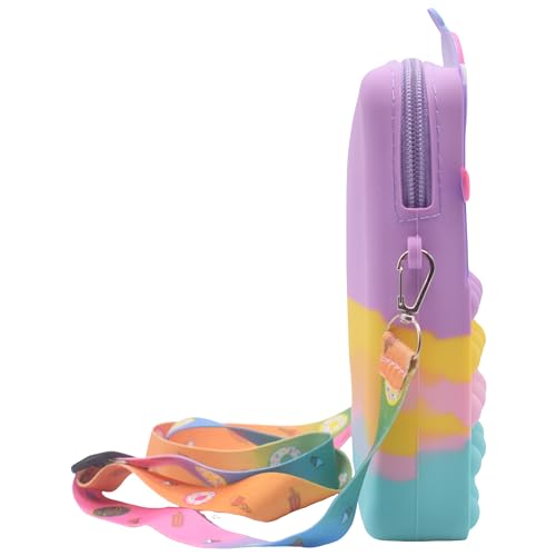 Kiditos Pop It Bag Unicorn Stylish Sling Bag for Women, Girls & Kids with Adjustable Strap Party Favors Picnic Bag Stress Relief Fidget Toy, Multi - Image 3