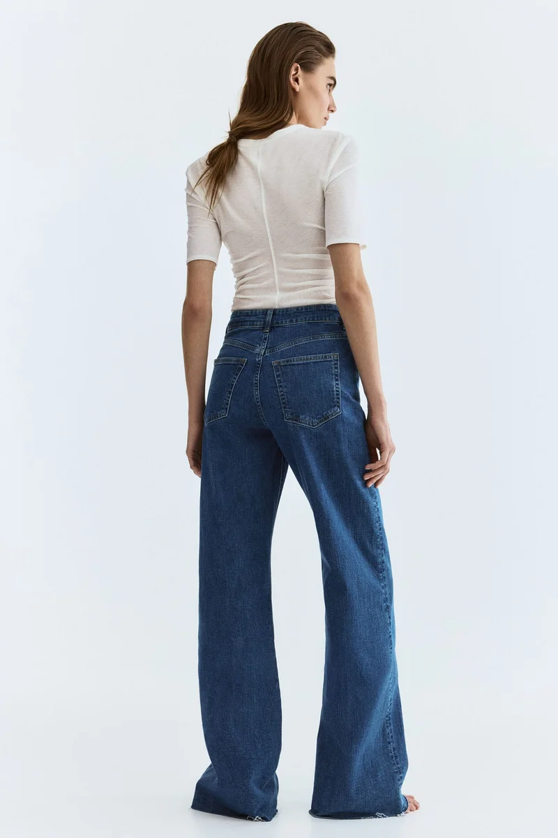 H&M  Wide High Jeans for Women | Best Price UAE