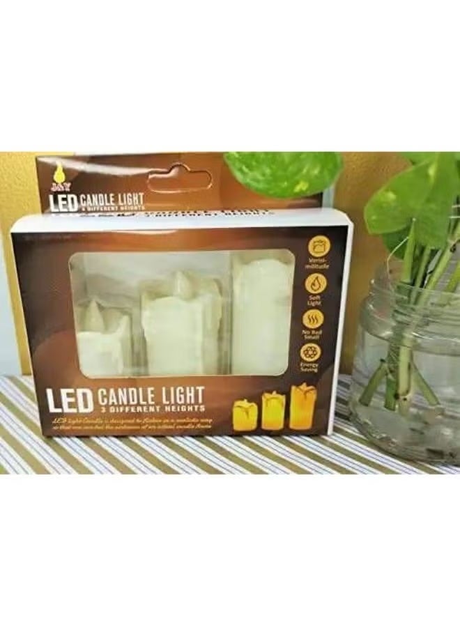 3 LED decorative candles with warm and soft lighting, an elegant touch for relaxation and home decoration | Candle Shop LED chandelier with warm lighting for relaxation and table and bedroom decor - Image 3