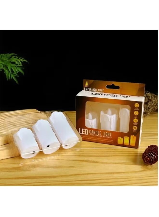 3 LED decorative candles with warm and soft lighting, an elegant touch for relaxation and home decoration | Candle Shop LED chandelier with warm lighting for relaxation and table and bedroom decor - Image 5