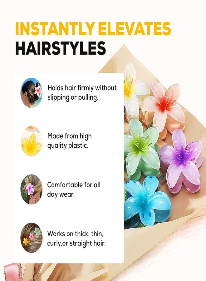 Multibrite Flower Hair Claw Clip, Durable Floral Hair Clutcher, Strong Grip & Secure Hold, Lightweight Reusable Hair Styling Accessory for Daily Use, Casual, Party for Women & Girls - Multicolor -3Pcs - Image 3