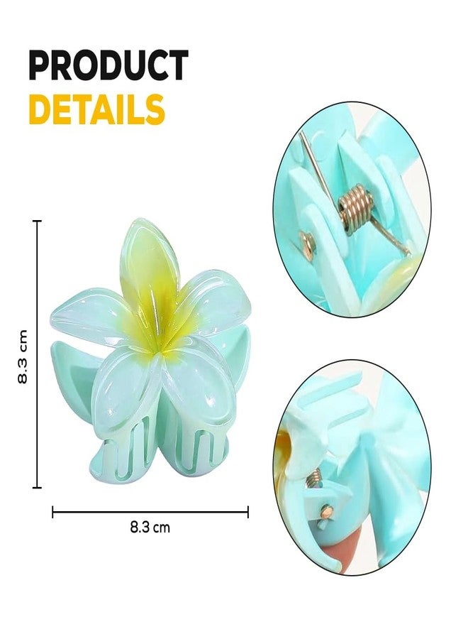 Multibrite Flower Hair Claw Clip, Durable Floral Hair Clutcher, Strong Grip & Secure Hold, Lightweight Reusable Hair Styling Accessory for Daily Use, Casual, Party for Women & Girls - Multicolor -3Pcs - Image 4