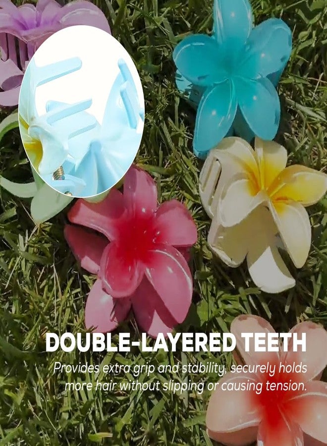 Multibrite Flower Hair Claw Clip, Durable Floral Hair Clutcher, Strong Grip & Secure Hold, Lightweight Reusable Hair Styling Accessory for Daily Use, Casual, Party for Women & Girls - Multicolor -3Pcs - Image 2