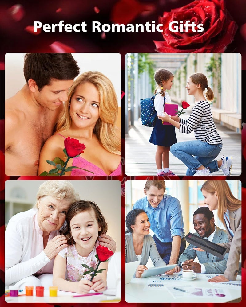 YAMPP Flowers for Delivery Prime Gifts for Women: Preserved Rose Gifts for Mom Wife Grandma Birthday Single Rose Red - Image 4