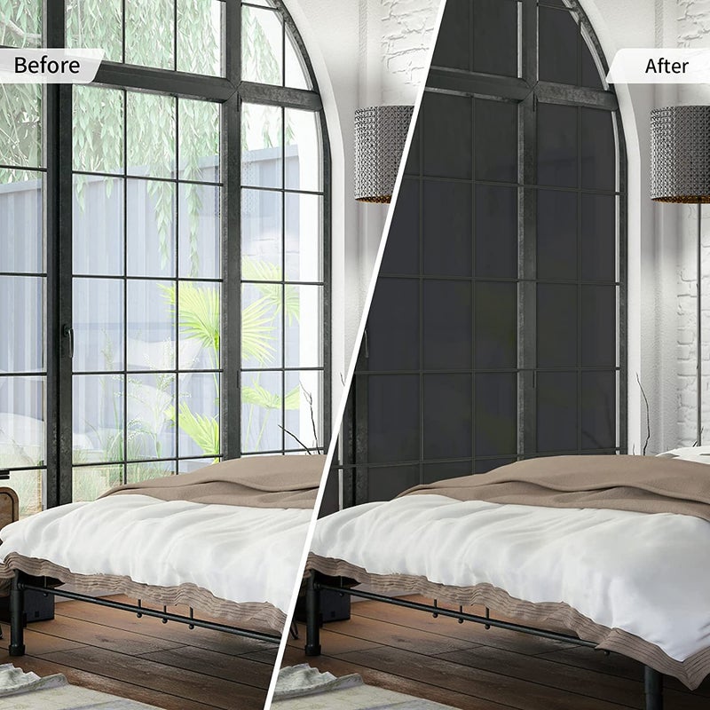 ERATO Anti UV Reflective Window Film Static Cling Window Glass Film Sun Control Film (50cm x 150inch, Black Window Film) - Image 5