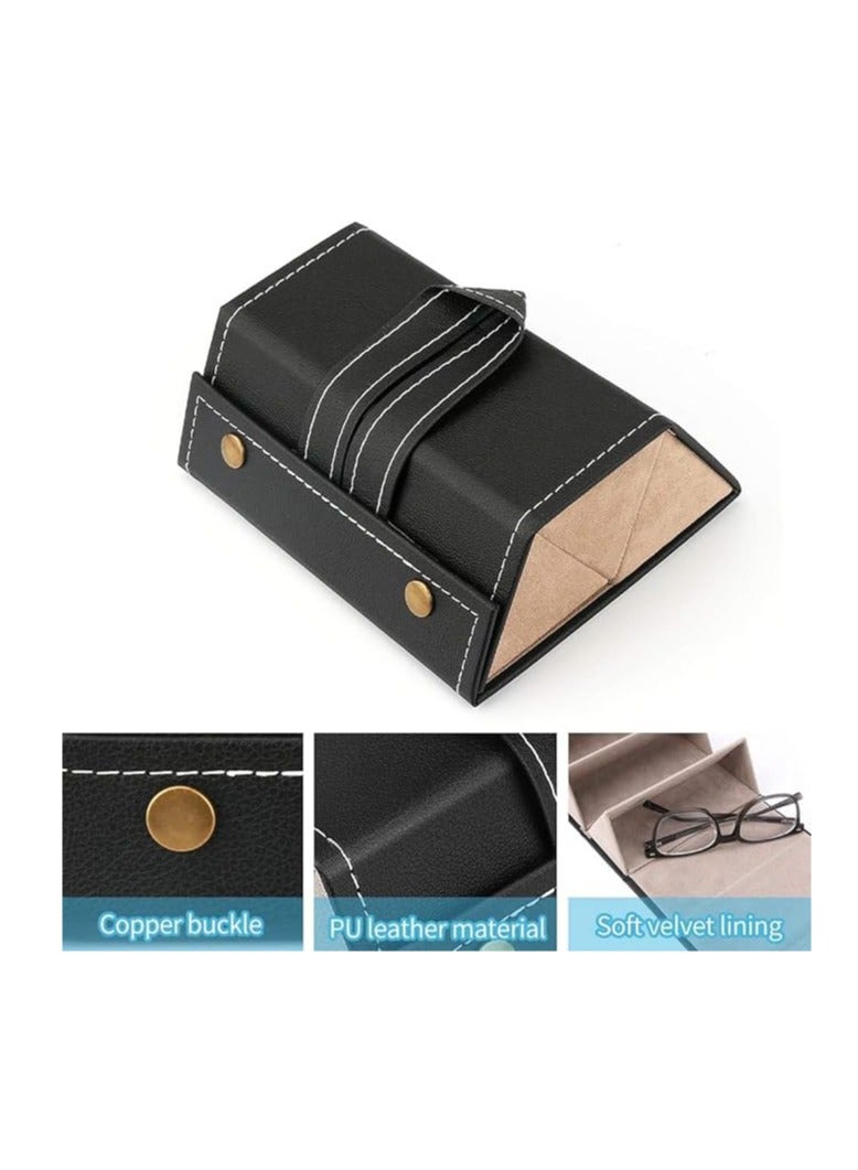 ماركة غير محددة Sunglasses Organizer, Glasses Case Portable Travel Sunglasses Holder Foldable Eyeglasses Storage Box Hanging Eyewear Holder for Women Men  - Image 5