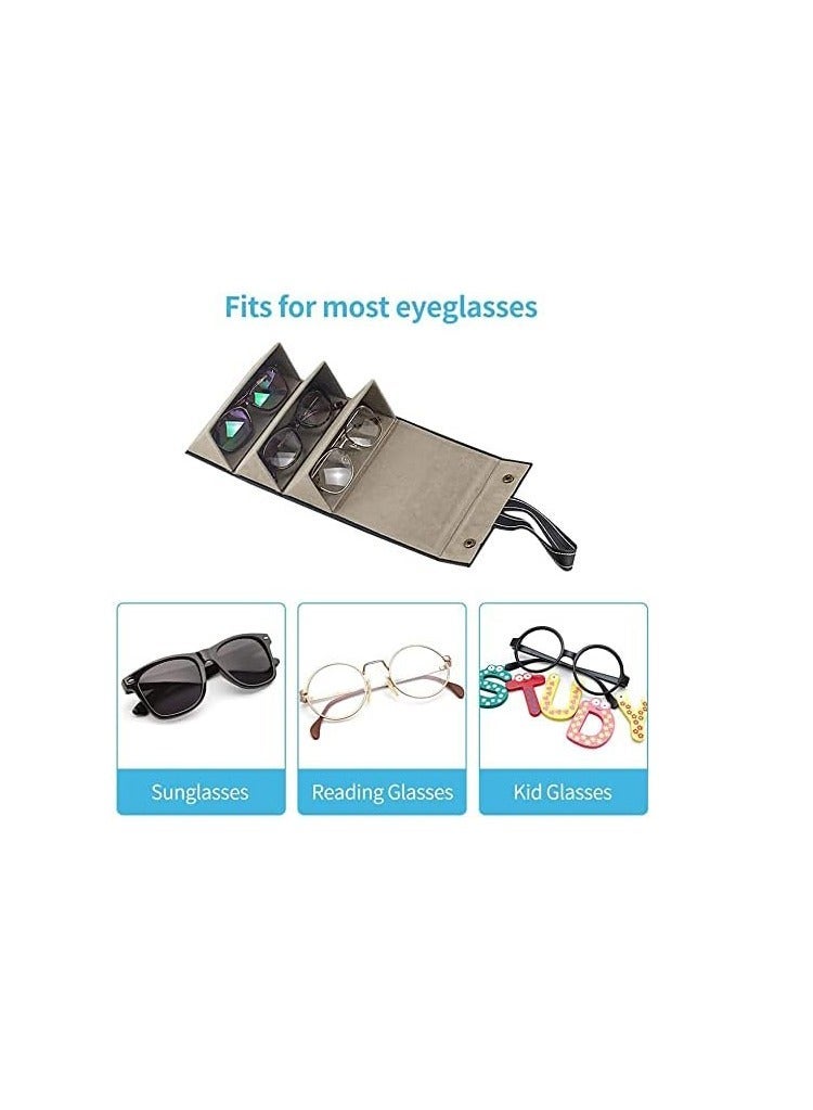 ماركة غير محددة Sunglasses Organizer, Glasses Case Portable Travel Sunglasses Holder Foldable Eyeglasses Storage Box Hanging Eyewear Holder for Women Men  - Image 2