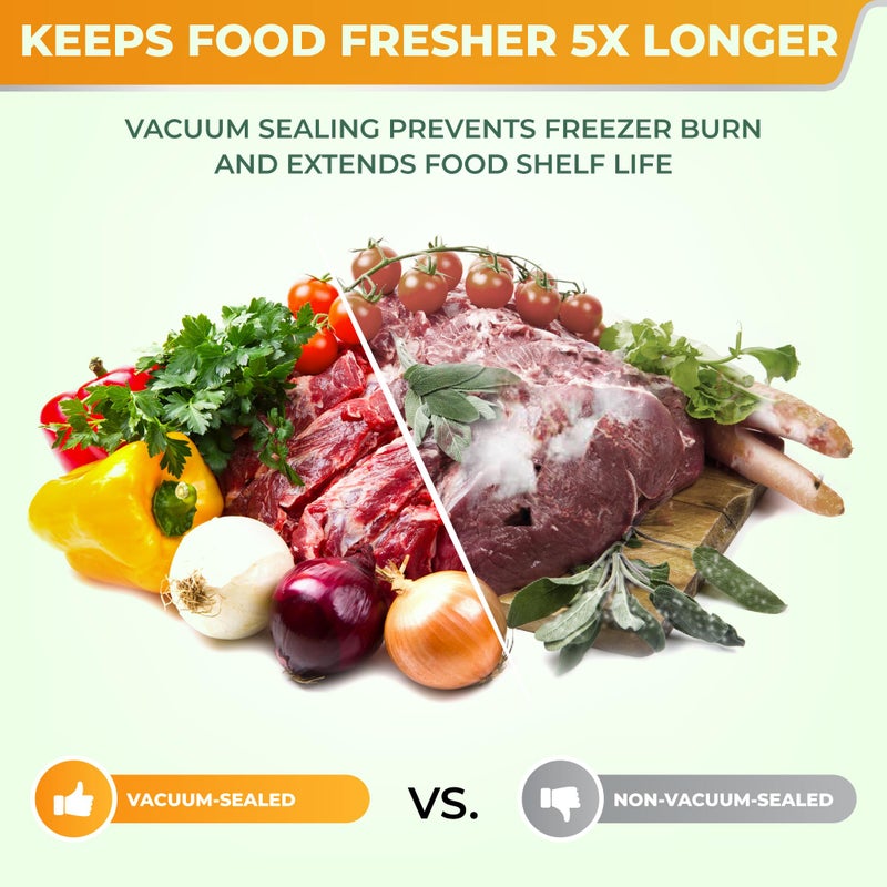 Anova Culinary أداة أنوفا للطهي - جهاز تفريغ الهواء الاحترافي، يشمل لفافة أكياس كبيرة (19 قدم)، جهاز تفريغ الطعام الرطب والجاف مزدوج الوظيفة للطهي بالسو فيد والتخزين طويل الأمد، ضمان لمدة سنتين - Image 4