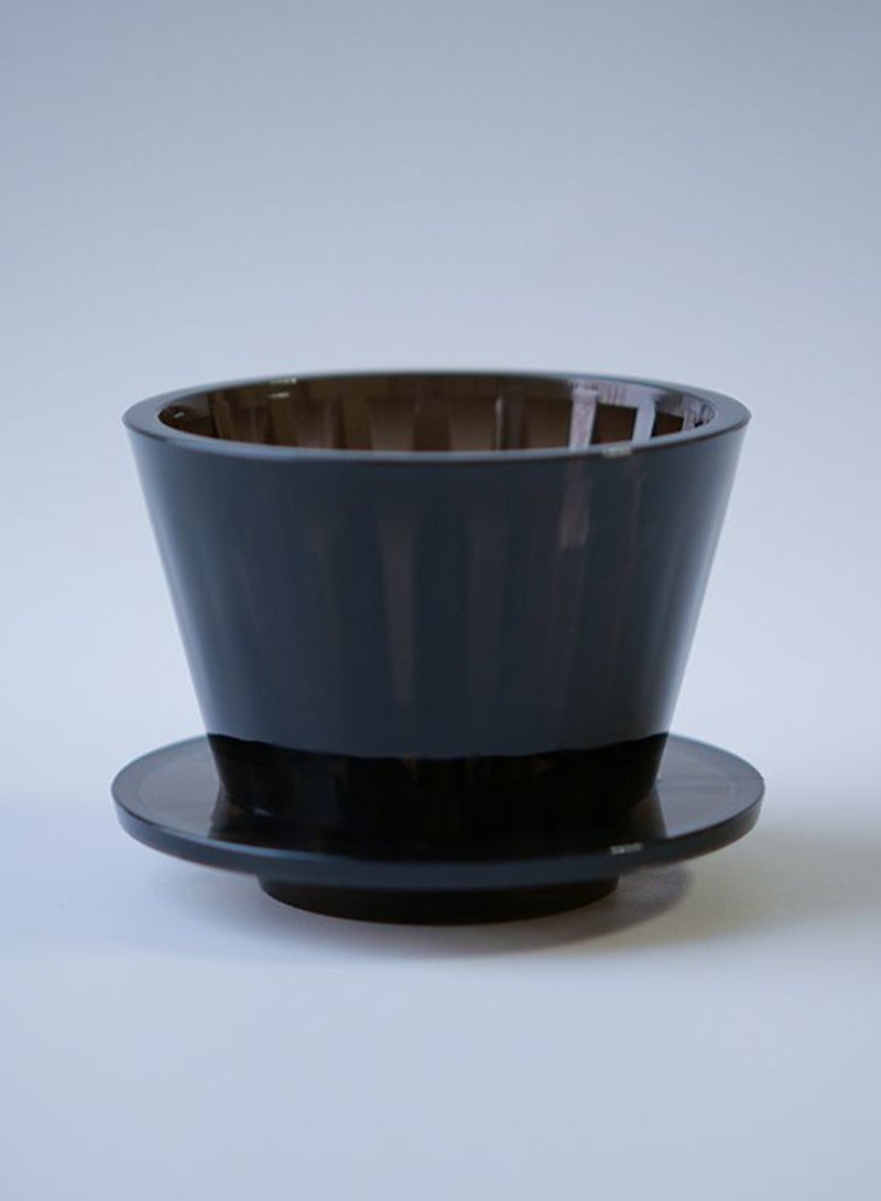 Hugifts Wave Type V60 Plastic Coffee Dripper/Cake Dripper Cup, 1~4 Cup Plastic Pour Over Coffee Dripper, Coffee Maker, Slow Brewing V60 Coffee Accessories for Home, Cafe, Restaurants, Strong Flavor Brewer Black - Image 2