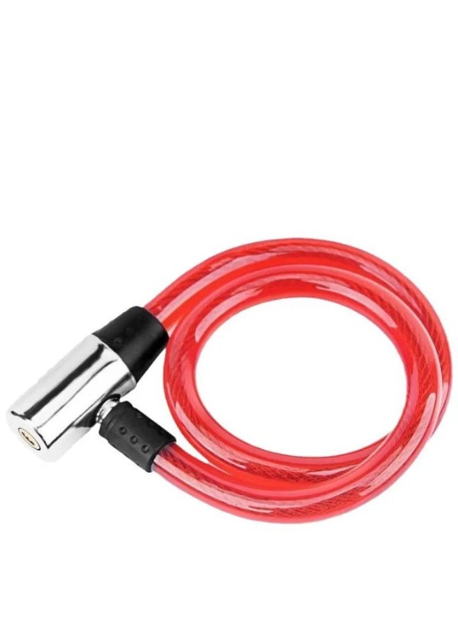 قفل دراجة هوائية وسكوتر كابل صلب (واير) - قفل حماية من السرقة بقلب فولاذي ومفتاحين - Image 3