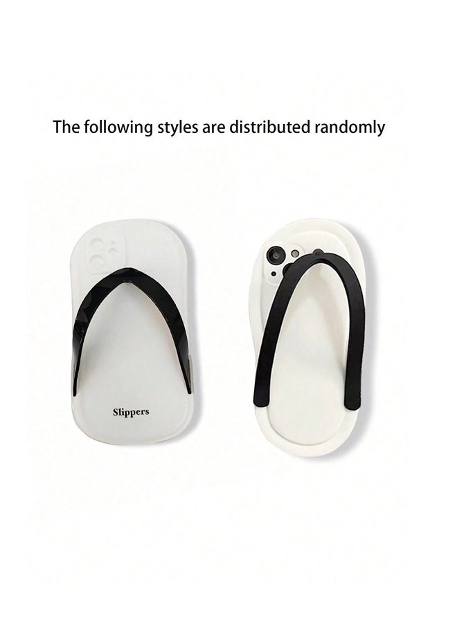 ShebSheb - Slippers Phone Cases for iPhone 13 Pro, Funny Flip Flops Phone Cases , Silicone Ugly Phone Cases, Weird Phone Cases White - Image 1