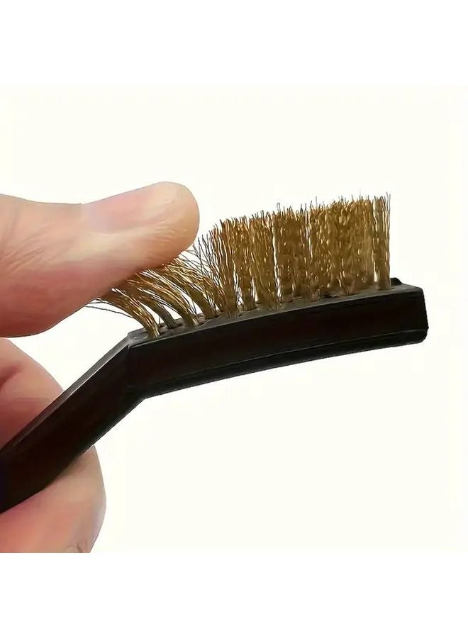 3 قطع مجموعة فرشاة سلك احترافية من الفولاذ المقاوم للصدأ والنحاس الأصفر والنايلون للتنظيف واللحام - Image 5