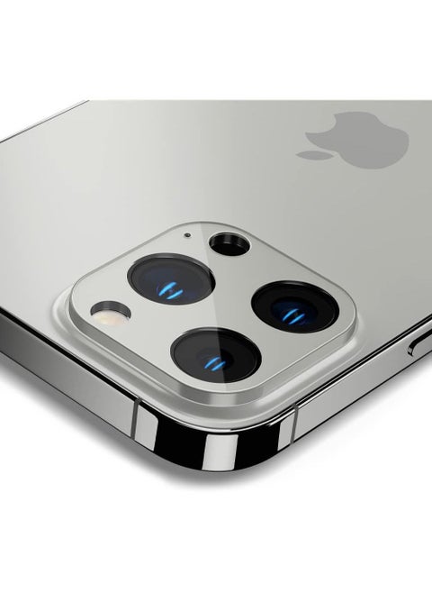 Glastr Optik Camera Lens Screen Protector (2 Pack) For iPhone 13 Pro and 13 Pro Max - Silver