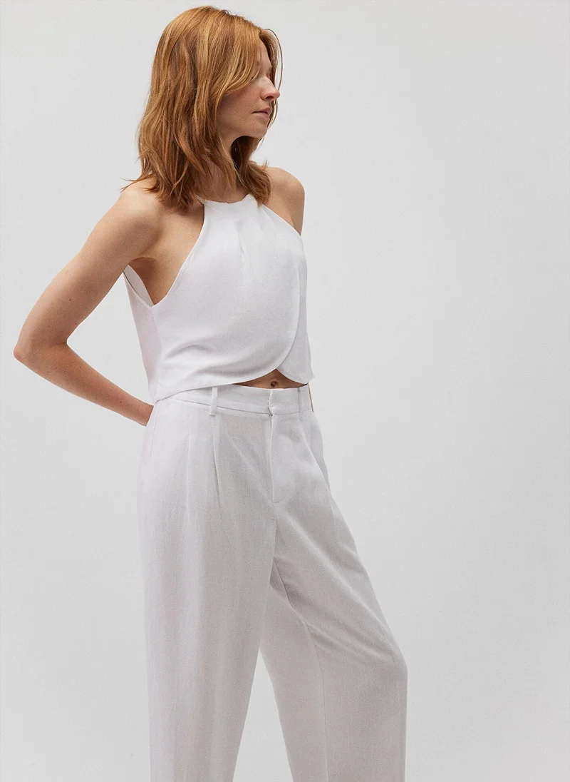 مافي White Crop Top
