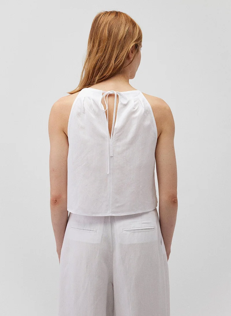 مافي White Crop Top