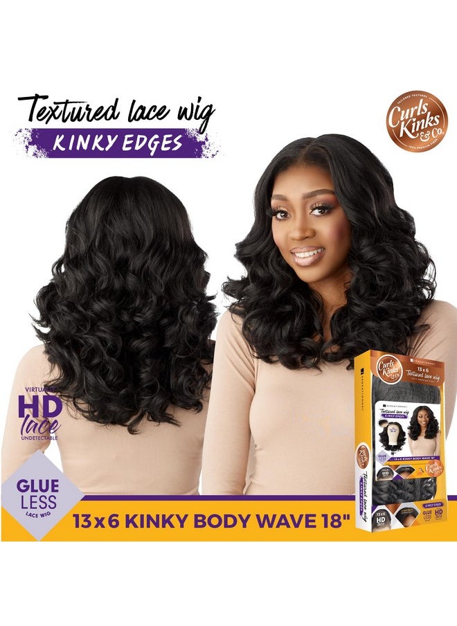 Sensationnel - Kinky Edge 13X6 Lace Wigs - Kinky Edge Body Wave 18-Inch Glueless Synthetic Wig - Ckco Kinky Edge Body Wave 18 Inch (Balayagegold) - Image 1