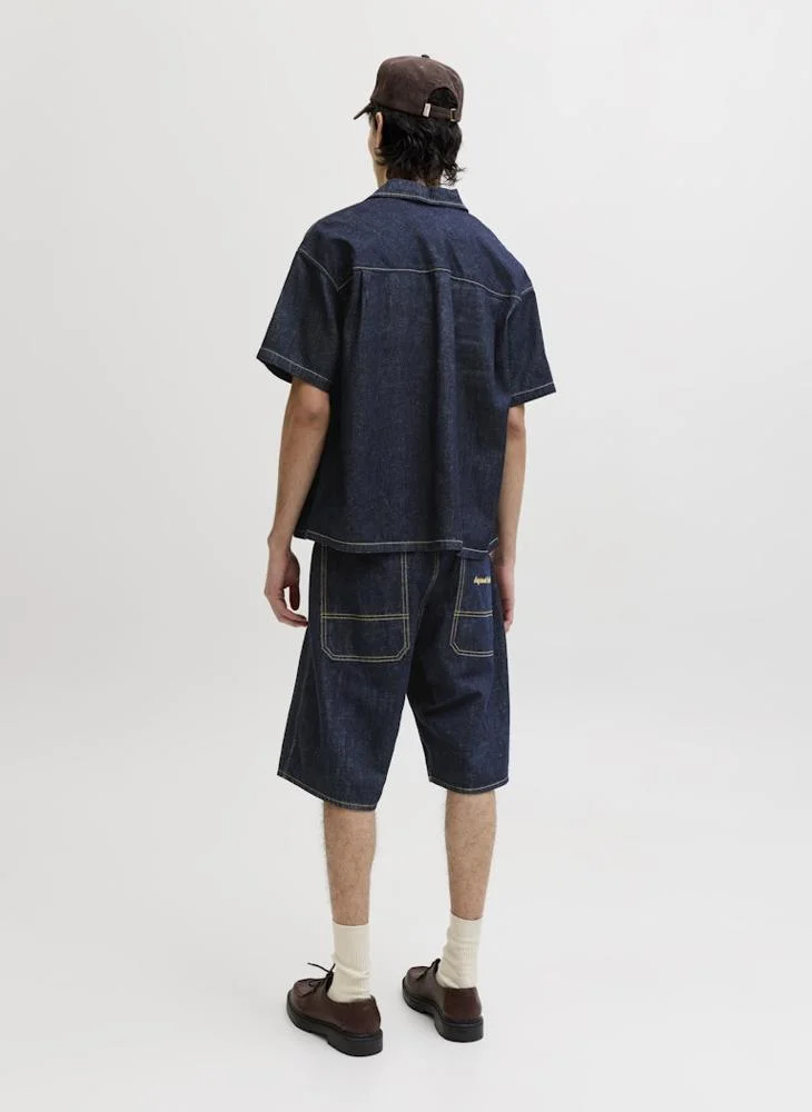 JACK & JONES Casual Short Sleeve Denim Shirt