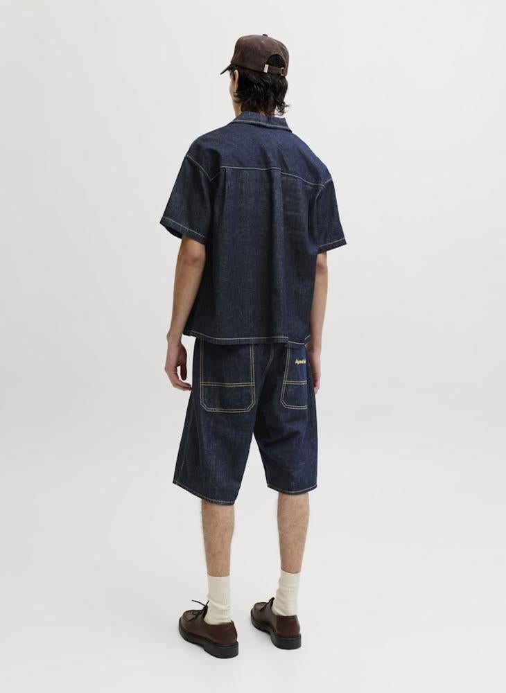 JACK & JONES Casual Short Sleeve Denim Shirt - Image 2