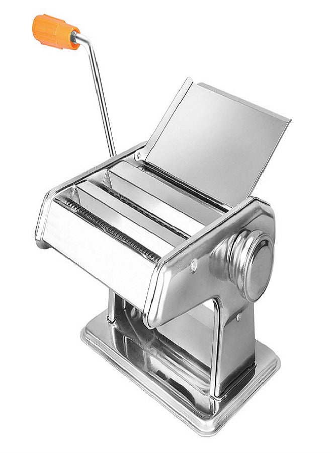 Pasta Machine, Plated Steel,Silver,Includes Pasta Cutter,Hand Crank,Instructions  - Image 1