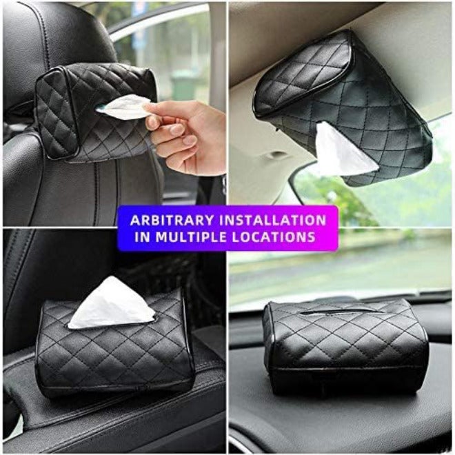 Sanbo Generic Sanbo leather tissue holder (black) - Image 5