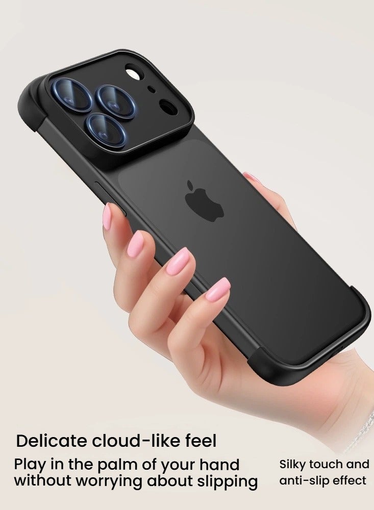 iPhone 17 Pro Max Case with Bezel-Free Corner Pads Lens Protector  Drop-Proof Frame Precision Fit Slim  Lightweight Protection - Image 3