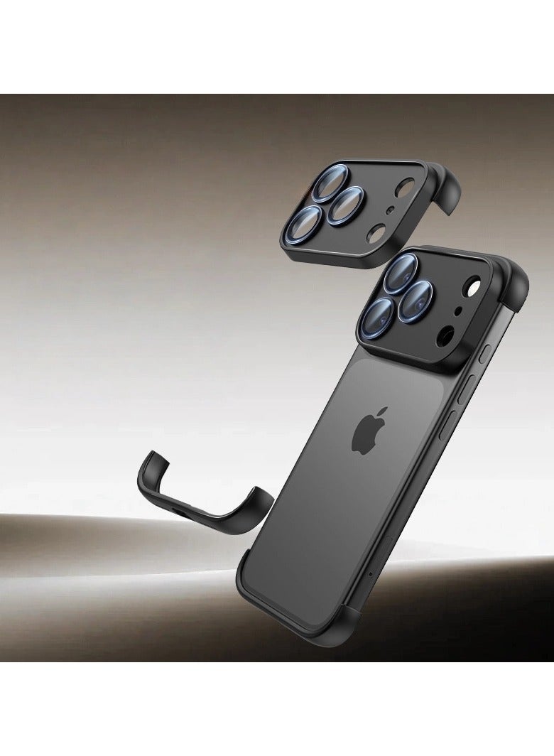 iPhone 17 Pro Max Case with Bezel-Free Corner Pads Lens Protector  Drop-Proof Frame Precision Fit Slim  Lightweight Protection - Image 1
