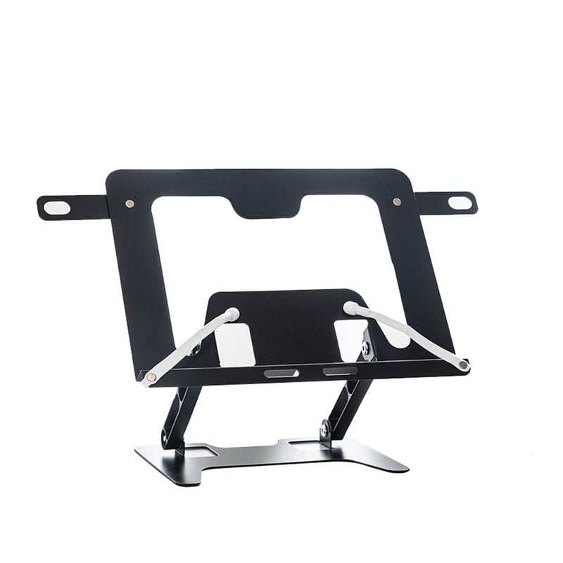 Volo 4-in-1 Book, Tablet, Laptop & Mobile Stand – Portable Adjustable Foldable Metal Holder for Reading & Study (Black) - Image 1