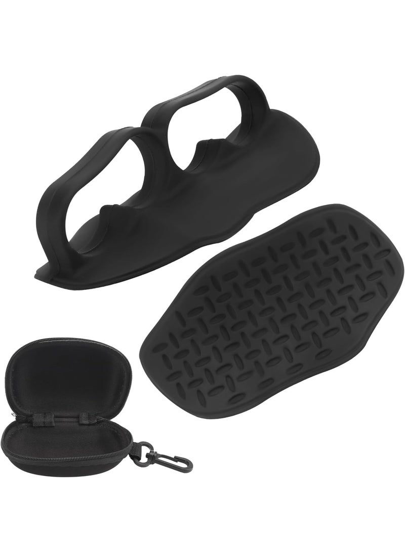 SYOSI Workout Grips for Men and Women, 2PCS Silicone Hand Protector Gloves for Gym Training, Weight Lifting, Pull-Ups, Deadlifts, Barbell, Yoga, Non-Slip Palm Support Pads (Black Color) - Image 1