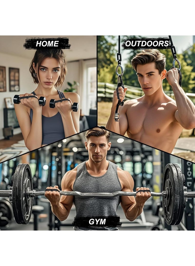 SYOSI Workout Grips for Men and Women, 2PCS Silicone Hand Protector Gloves for Gym Training, Weight Lifting, Pull-Ups, Deadlifts, Barbell, Yoga, Non-Slip Palm Support Pads (Black Color) - Image 5