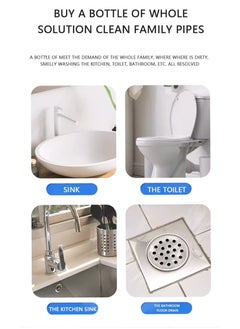 HERIOS Drain Foam Cleaner, Foam Drain Cleaner, Powerful Sink and Drain Cleaner Foam, Liquid Hair Drain Clog Remover, Foaming Drain Cleaner for Kitchen Drain, Sinks, Tubs (2PCS)  - Image 3