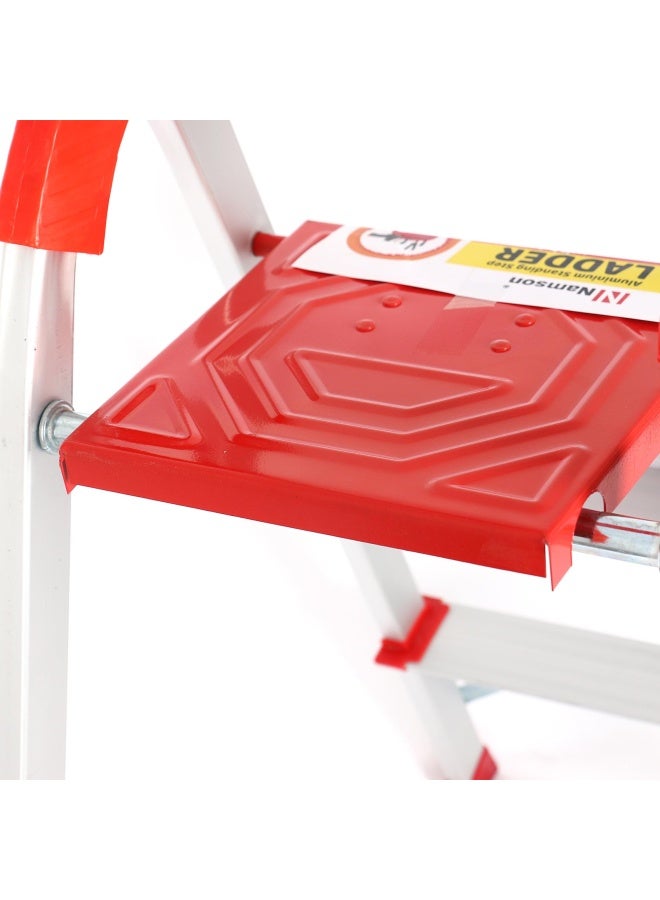 NAMSON 5 Step Aluminium Ladder Na-7566 With Tool Holding Tray & Standing Step | 100Kg Capacity - Image 2