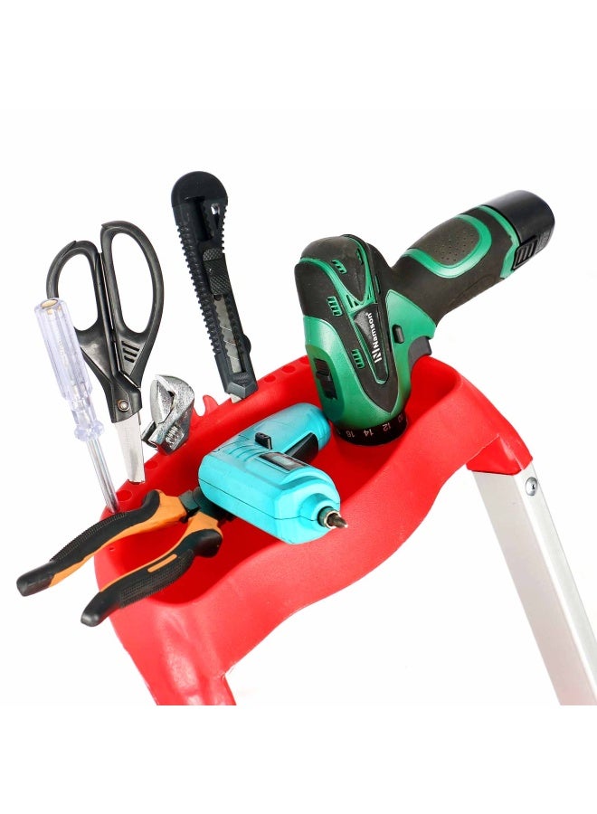 NAMSON 5 Step Aluminium Ladder Na-7566 With Tool Holding Tray & Standing Step | 100Kg Capacity - Image 3