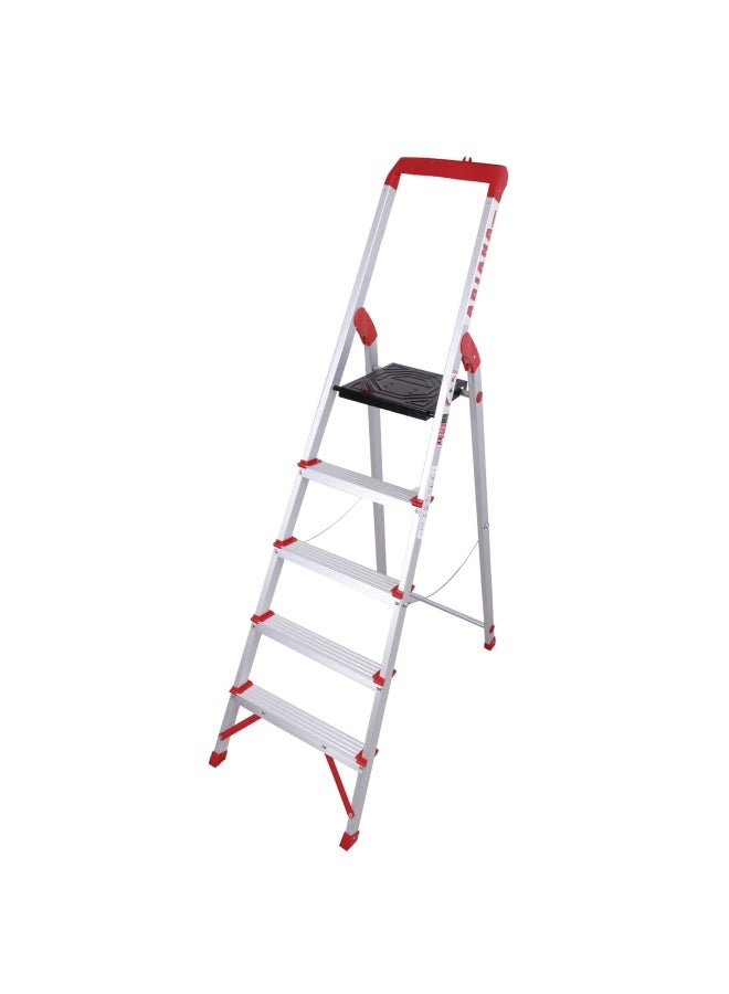 NAMSON 5 Step Aluminium Ladder Na-7566 With Tool Holding Tray & Standing Step | 100Kg Capacity - Image 1