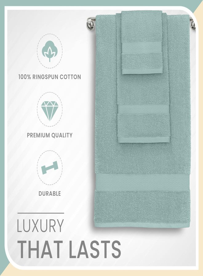 Martex 6-Piece Luxury 100% Cotton Towel Set | Quick Dry | Super Absorbent | Super Soft 100% Ringspun Cotton Towels | 2 Bath Towels | 2 Hand Towels | 2 Wash Cloths | Light Blue - Image 4