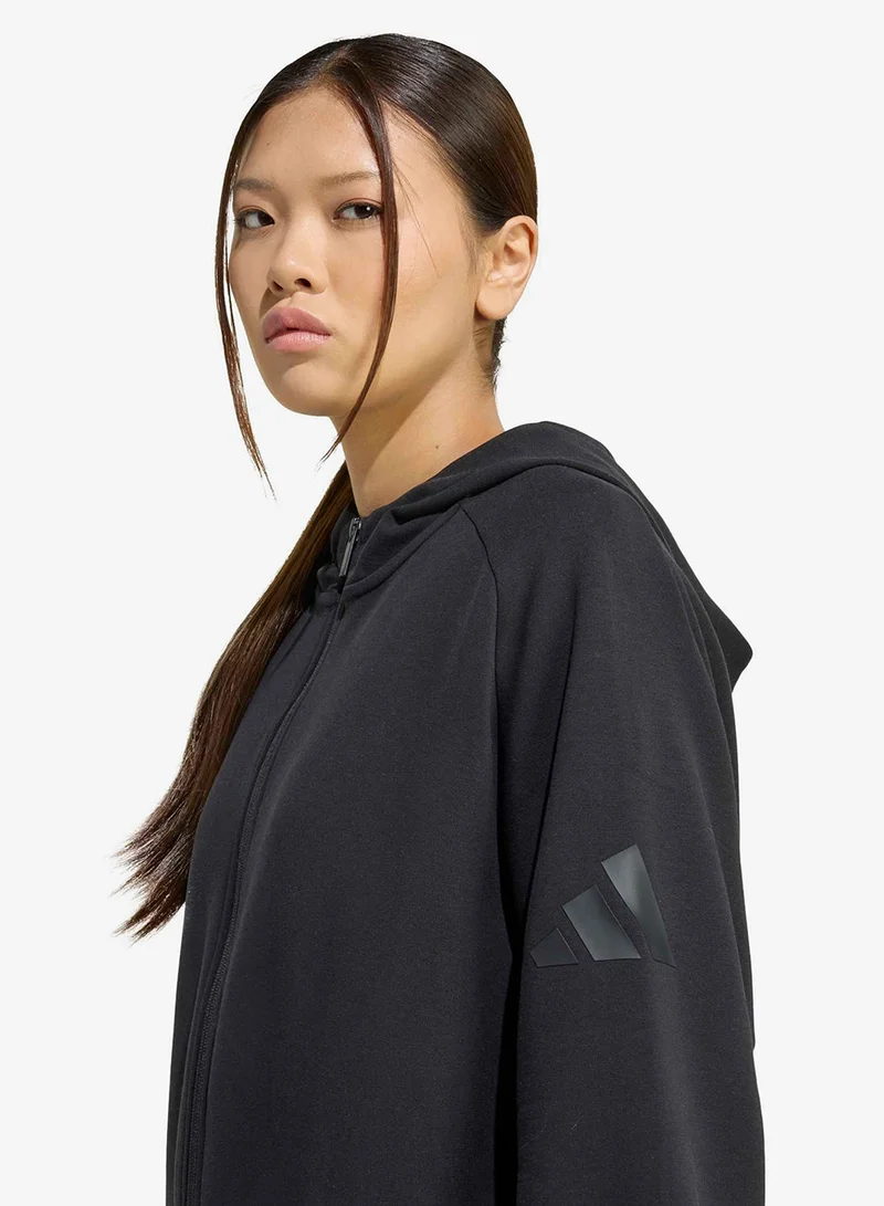 Adidas BLACK Soft Lux Hoodie for Women | Best Price UAE