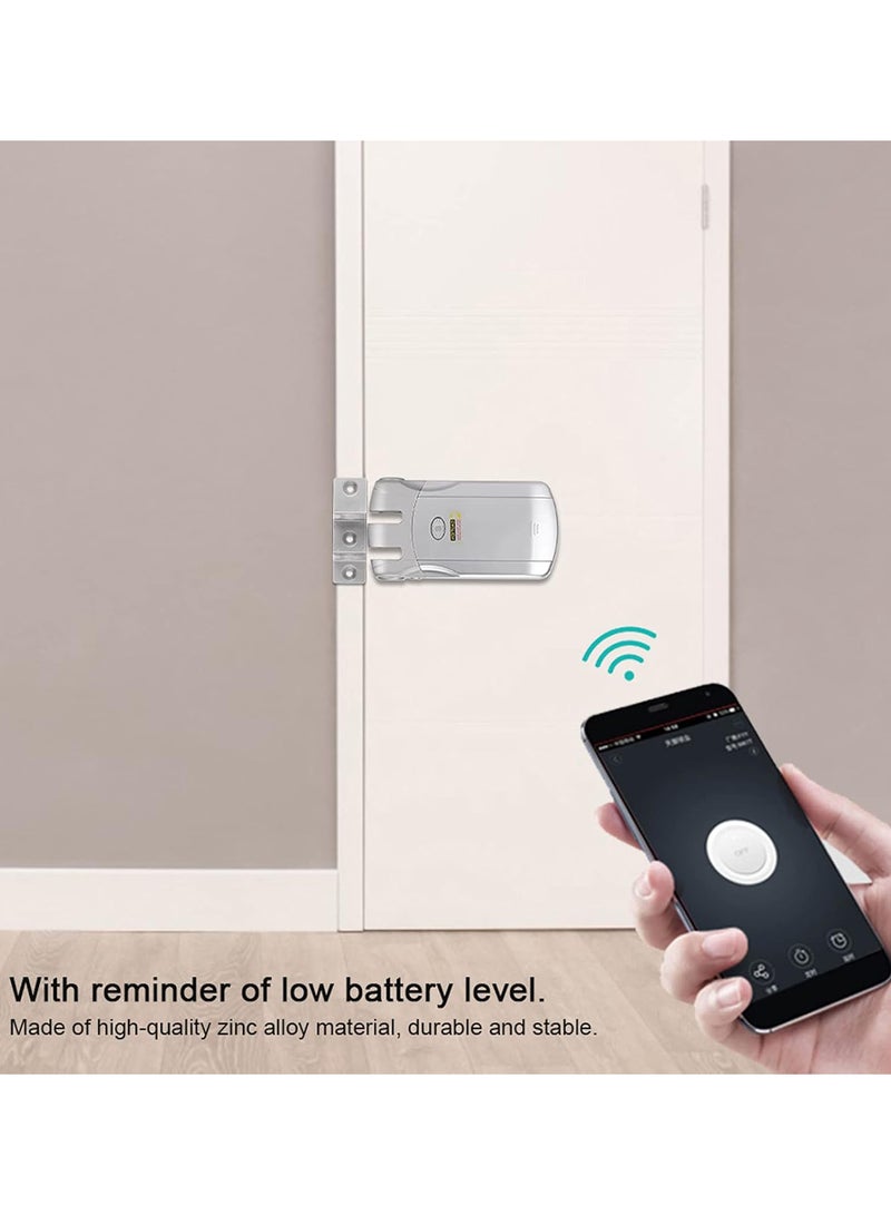 GGOOT Smart Door Lock, Concealed Remote Control Lock, Wifi Wireless Door Lock, Digital Induction Electronic Lock, Supports Phone Remote Unlocking for Home Office Hotel Apartment School - Image 4