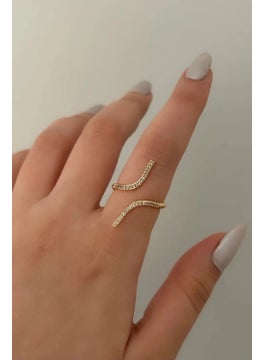 The Collection Zircon Stone Spiral Model Ring  - Image 1