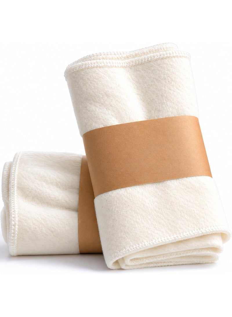 4Pcs Organic Cotton Triple Layer Flannel for Castor Oil Pack，Reusable Castor Oil Pack for Liver Detox - Image 1