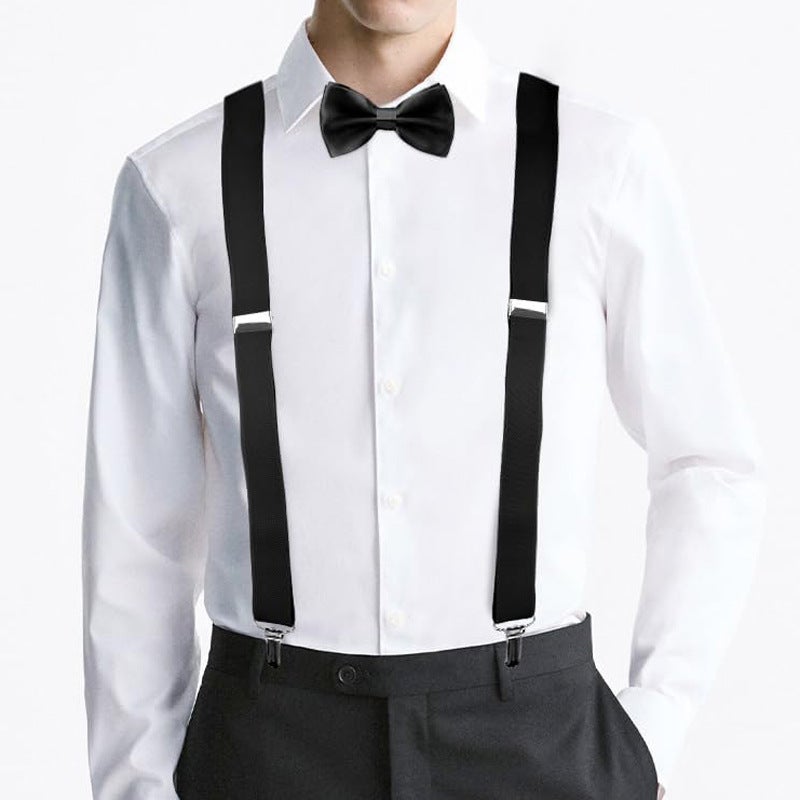 British Fashion Strap Clip Strong Three-Clip Suspender Strap Women Men'S Shoulder Strap Casual Strap Suit Po Strap - Image 2