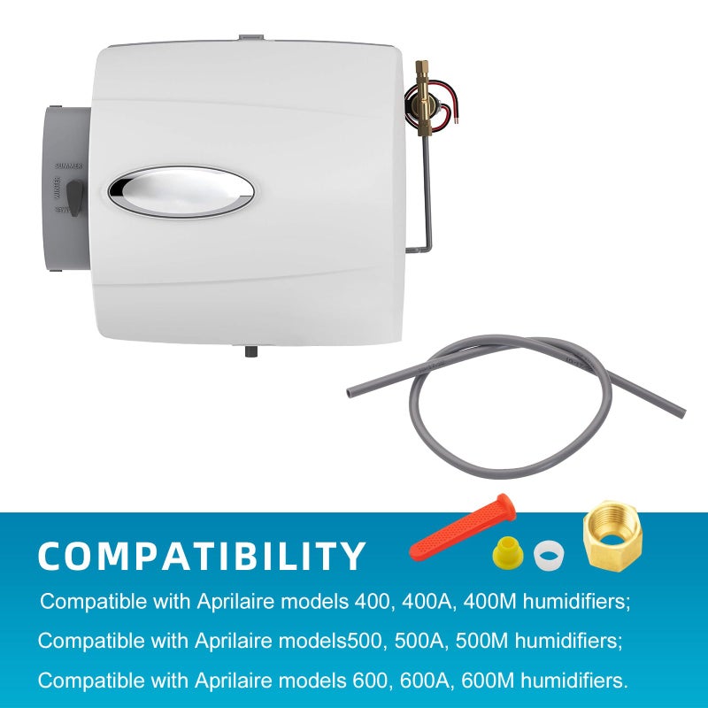 URYKEC 4335 Feed Tube Set, Includes Compression Sleeve and Nut (4335), in Line Strainer (4004), Yellow Orifice (4231), for Aprilaire Humidifier Models 400, 500, and 600. - Image 5