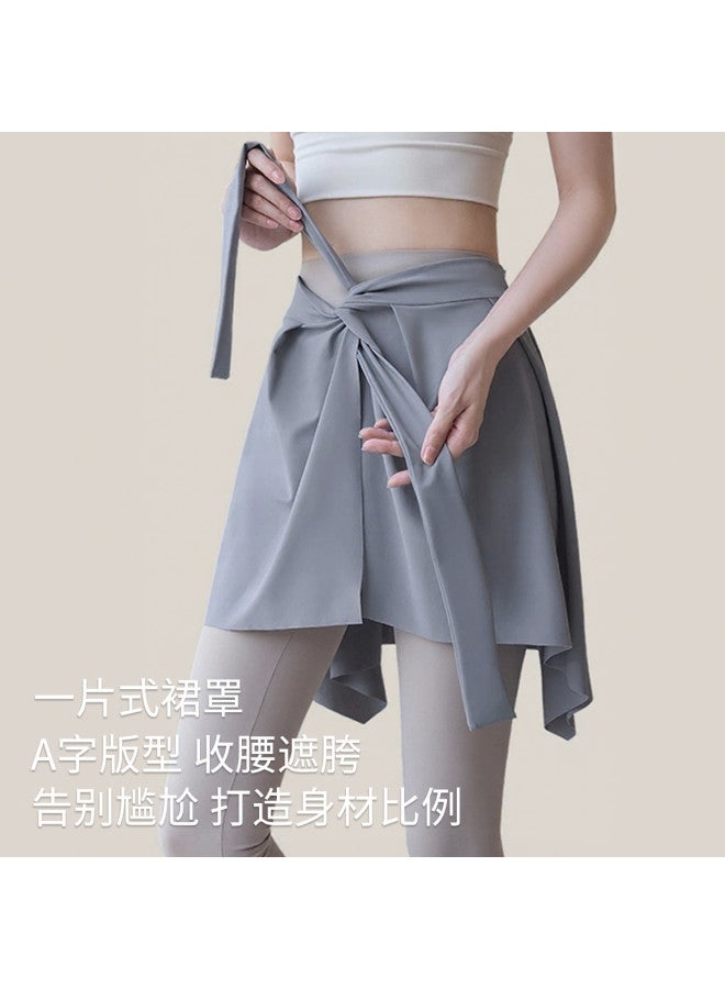 pincai Curtain Women's One-piece Yoga Pants Hip Cover Skirt Cover Autumn Style Sports Fitness Anti-peep Hip Cover Magic Curtain - Image 3